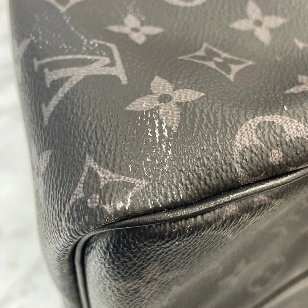 Louis Vuitton Monogram Eclipse Keepall Duffle Bag - Black & Gray